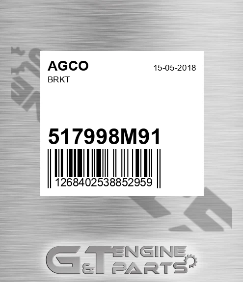 517998M91 Brkt for AGCO