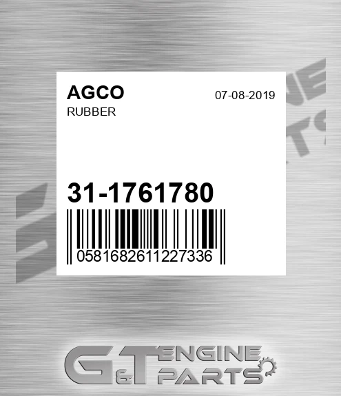 31-1761780 Rubber for AGCO