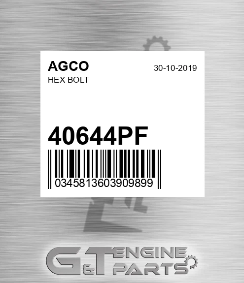 40644PF AGCO Hex Bolt