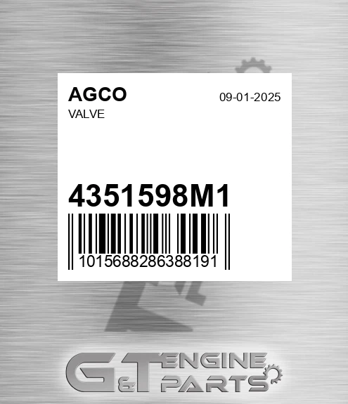 4351598M1 AGCO Valve