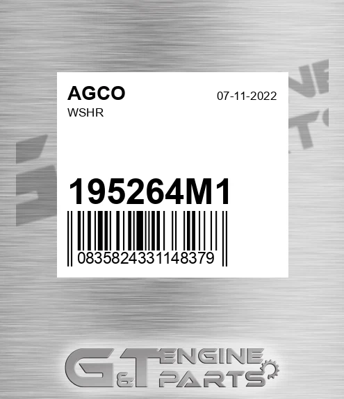 195264M1 Wshr for AGCO