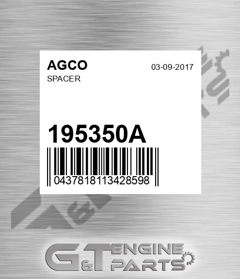 195350A Spacer for AGCO