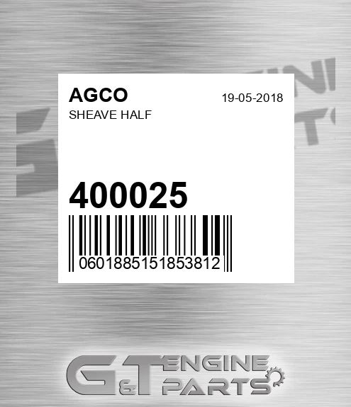 400025 AGCO Sheave Half