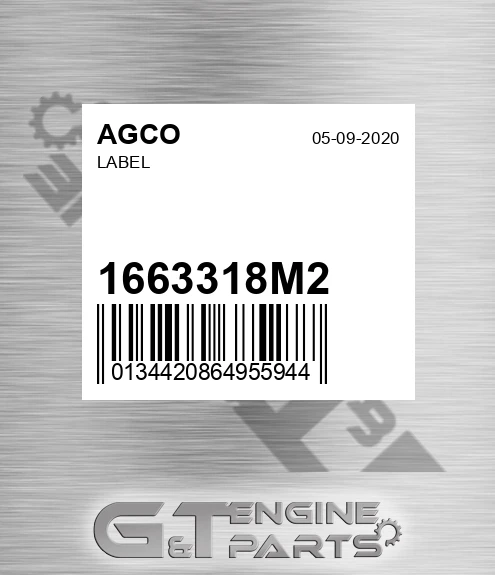 1663318M2 Label for AGCO