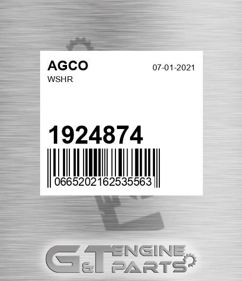 1924874 Wshr for AGCO