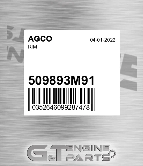 509893M91 Rim for AGCO
