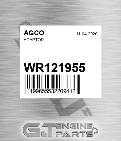 WR121955 Adaptor for AGCO