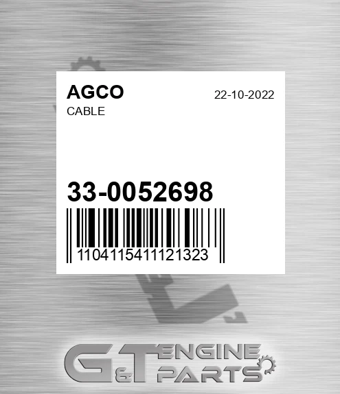 33-0052698 Cable for AGCO