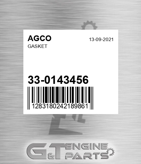 33-0143456 Gasket for AGCO