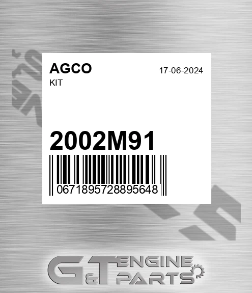 2002M91 Kit for AGCO