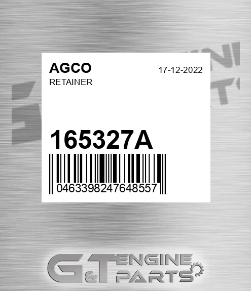 165327A Retainer for AGCO