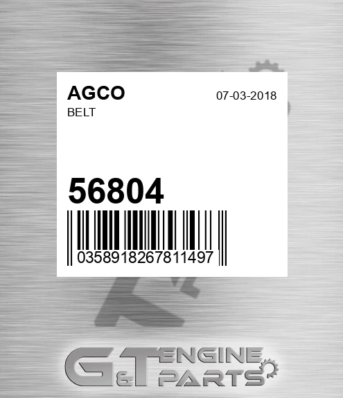 56804 AGCO Belt