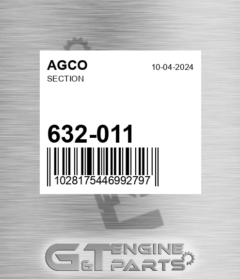 632-011 Section for AGCO