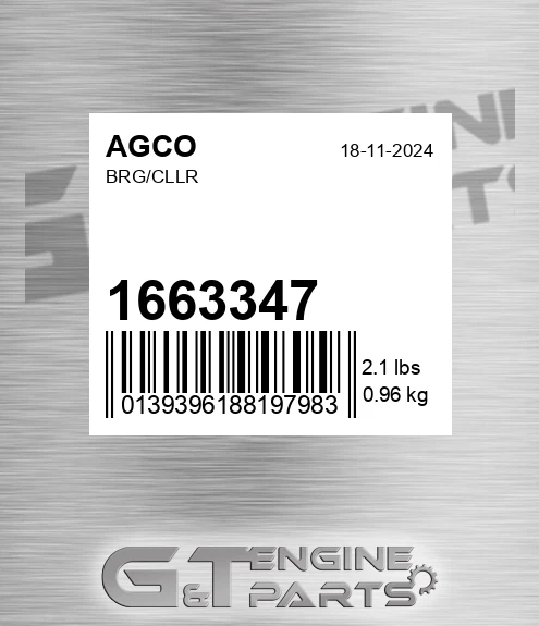 1663347 Brg/cllr for AGCO