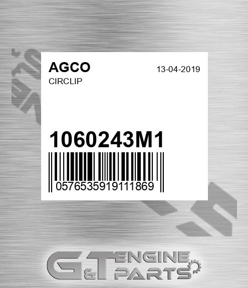 1060243M1 AGCO Circlip