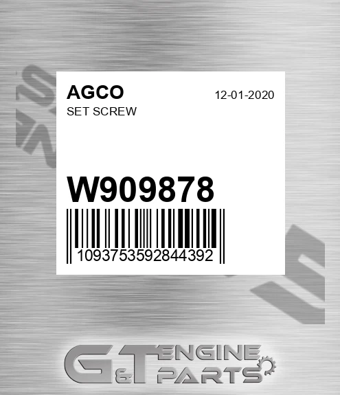 W909878 Set Screw for AGCO