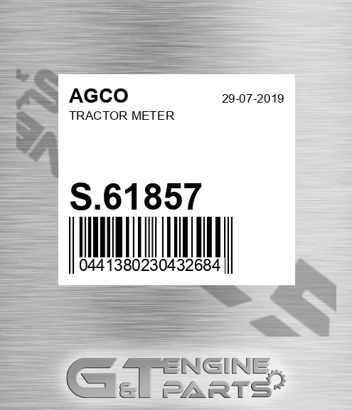 S.61857 Tractor Meter for AGCO