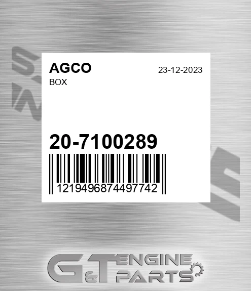 20-7100289 Box for AGCO