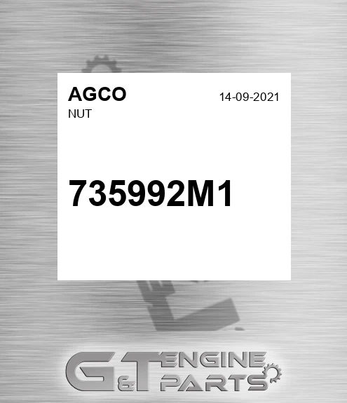 735992M1 Nut for AGCO