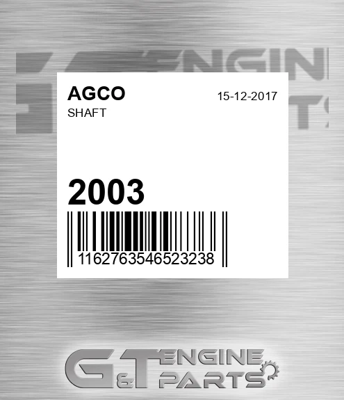 2003 Shaft for AGCO