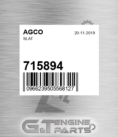 715894 Slat for AGCO