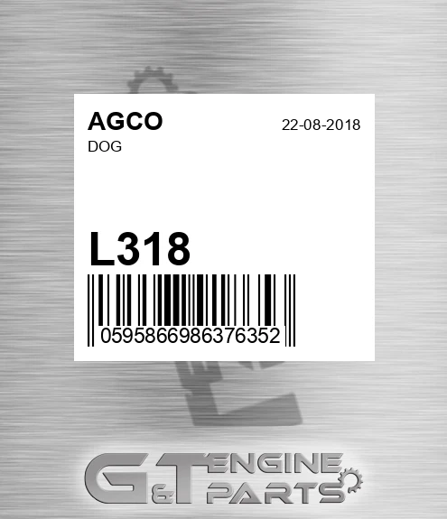 L318 Dog for AGCO