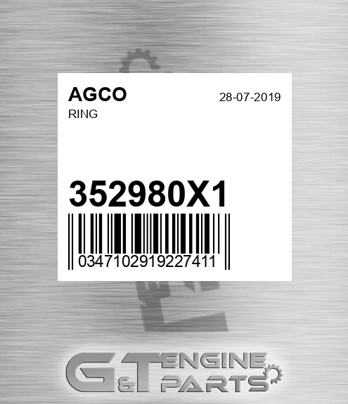 352980X1 Ring for AGCO