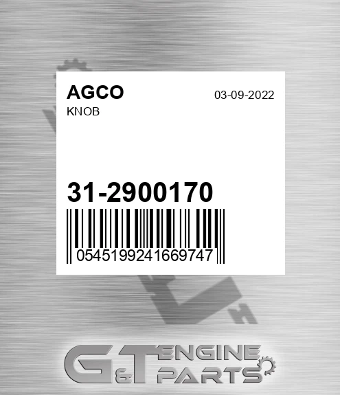 31-2900170 Knob for AGCO