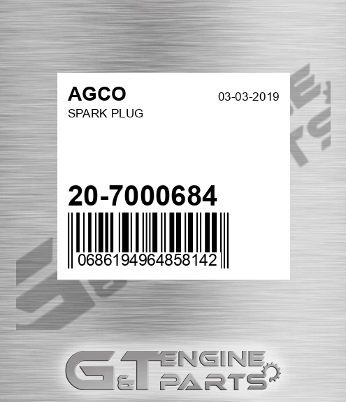 20-7000684 Spark Plug for AGCO