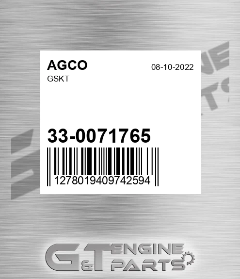 33-0071765 Gskt for AGCO