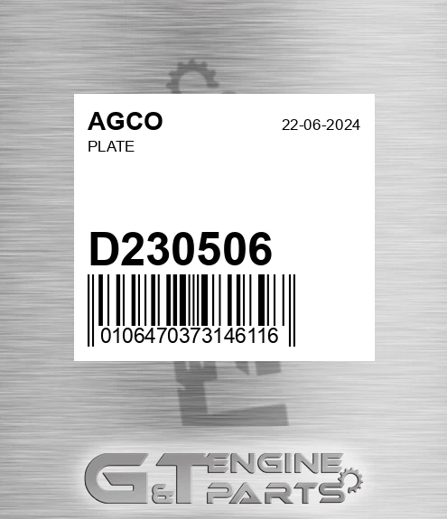 D230506 Plate