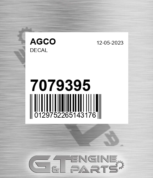 7079395 Decal for AGCO