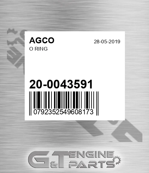 20-0043591 O Ring for AGCO