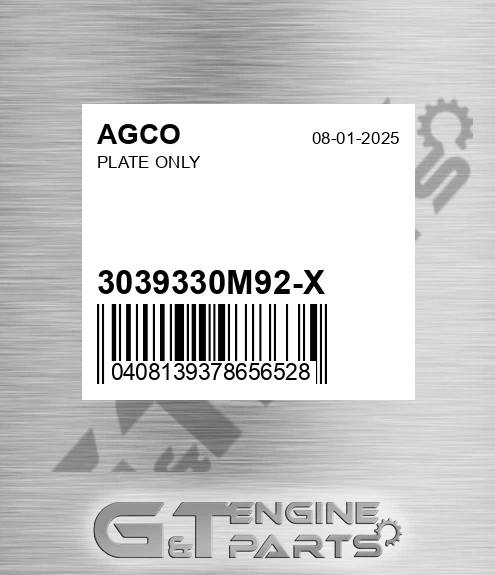 3039330M92-X Plate Only