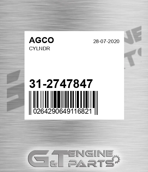 31-2747847 Cylndr for AGCO