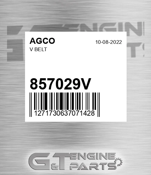 857029V V Belt for AGCO