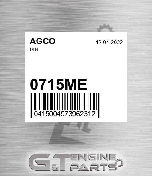 0715ME Pin for AGCO