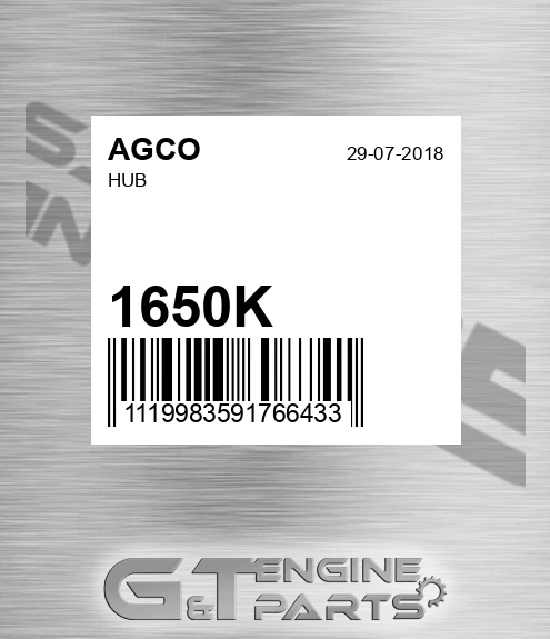 1650K Hub for AGCO