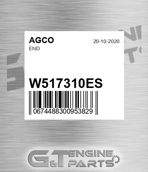 W517310ES End for AGCO