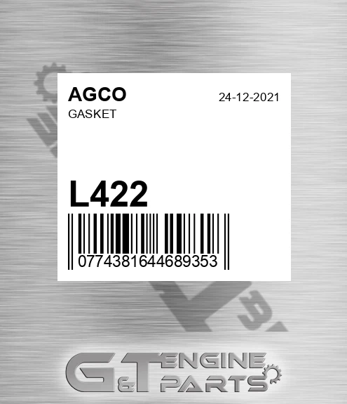 L422 Gasket for AGCO
