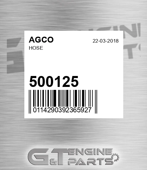 500125 AGCO Hose