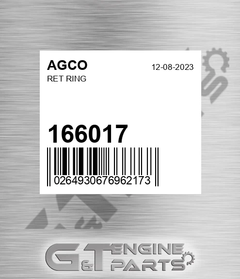 166017 Ret Ring for AGCO