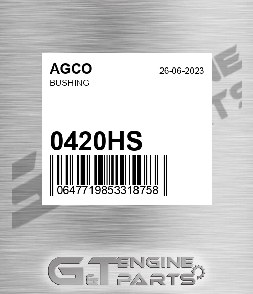 0420HS AGCO Bushing