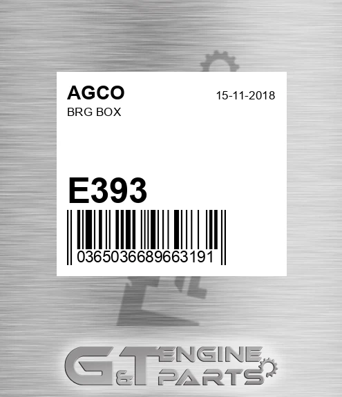 E393 Brg Box