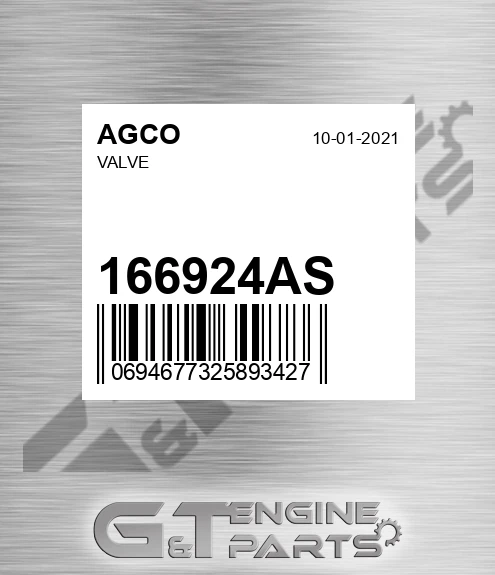 166924AS Valve for AGCO