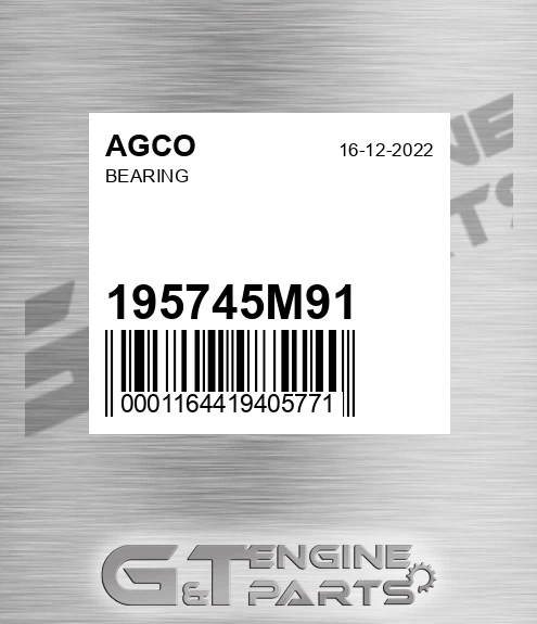 195745M91 Bearing for AGCO