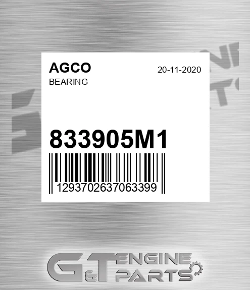 833905M1 Bearing for AGCO