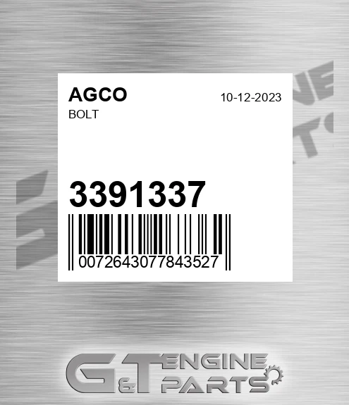 3391337 AGCO Bolt