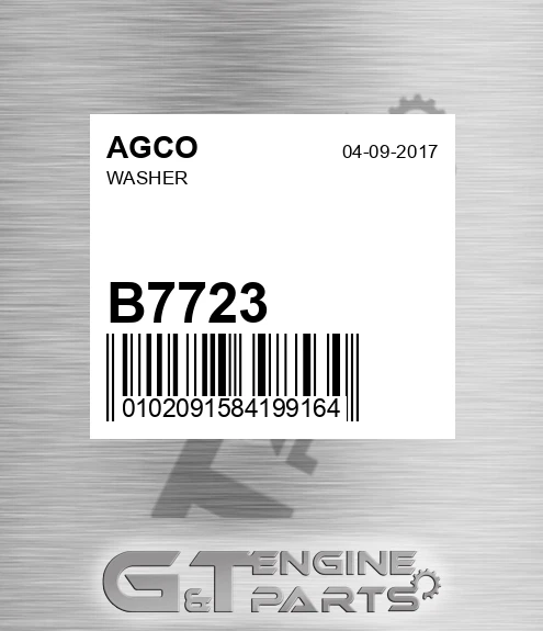 B7723 AGCO Washer