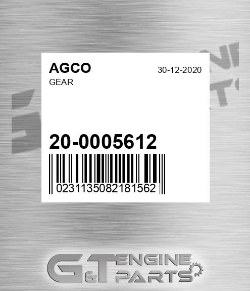 20-0005612 Gear for AGCO